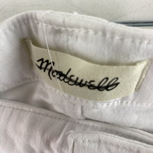 Madewell $128 Petite 10" High Rise Skinny Jeans in Pure White Size P37 AJ294 - Picture 5 of 8